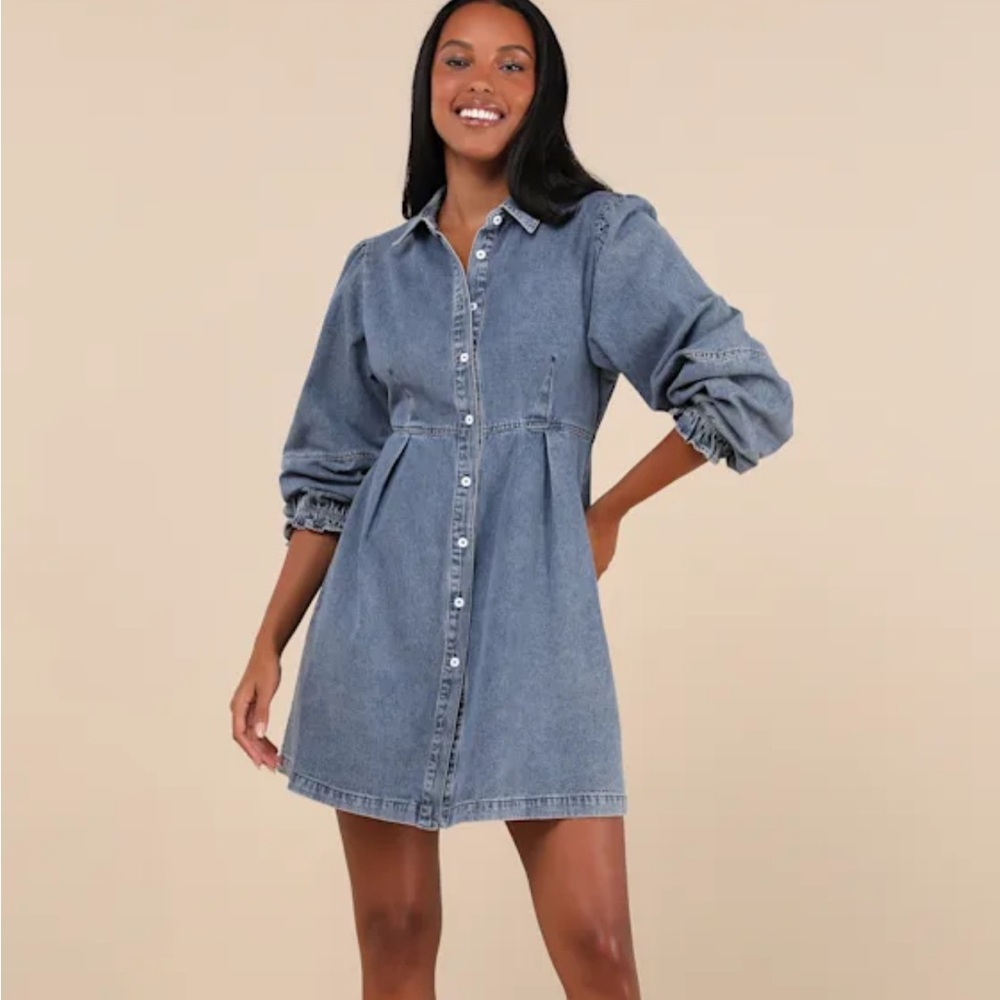 Lulu's Blue Denim Dress